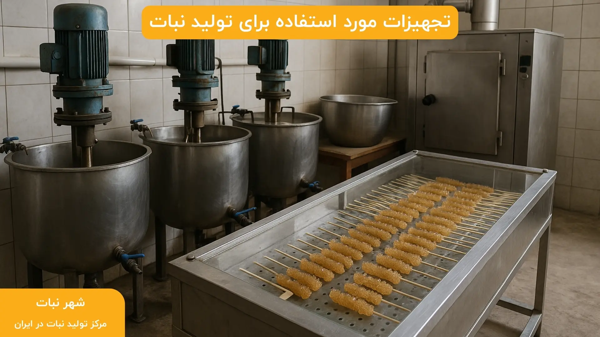 تجهیزات مورد استفاده برای تولید نبات