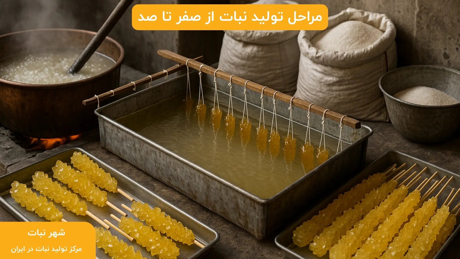 مراحل تولید نبات از صفر تا صد