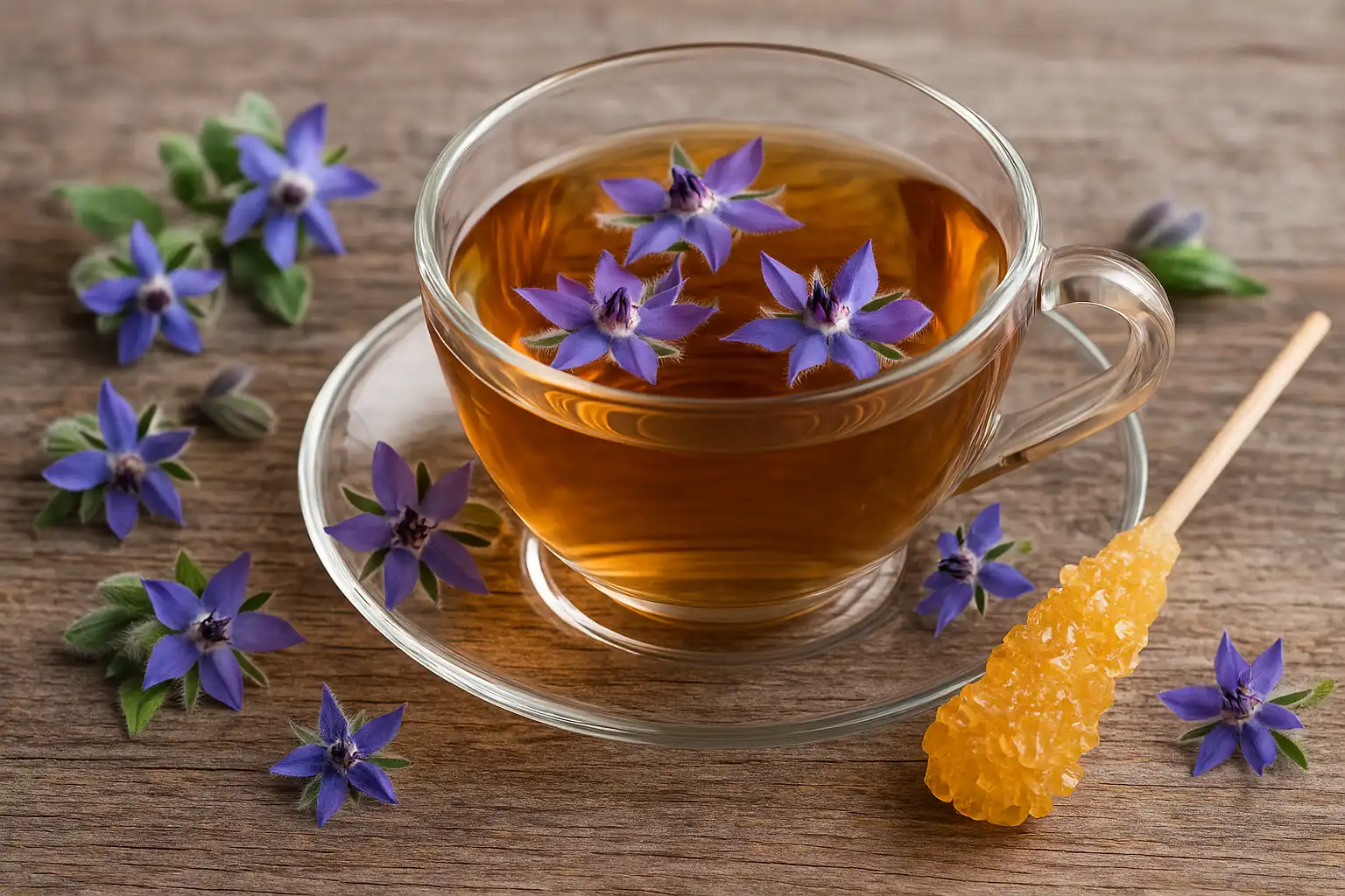 دمنوش گل گاوزبان با نبات
